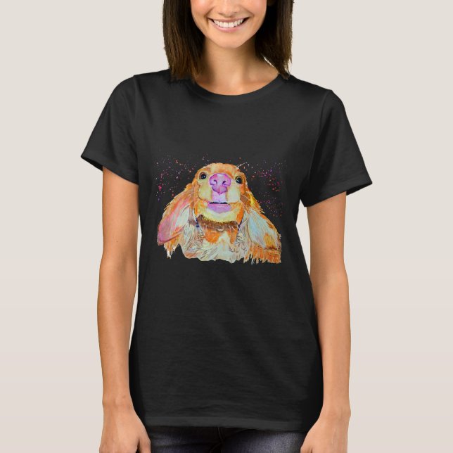 How Pretty Am I Long Haired Dachshund Dog T-Shirt (Front)