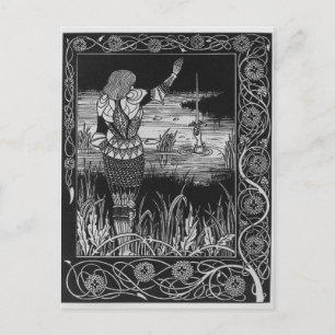 How Sir Bedivere Cast the Sword Excalibur Postcard
