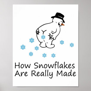 How Snowflakes Are Really Made Christmas Funny Sno Poster