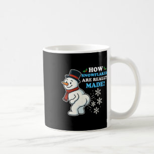How Snowflakes Are Really Made Christmas Snowman F Coffee Mug