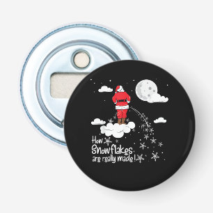 How Snowflakes Are Really Made Funny Christmas San Bottle Opener
