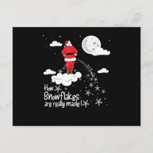 How Snowflakes Are Really Made Funny Christmas San Enclosure Card