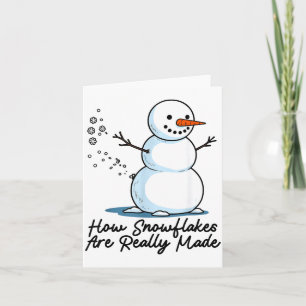 How Snowflakes Are Really Made Snowman Christmas J Card