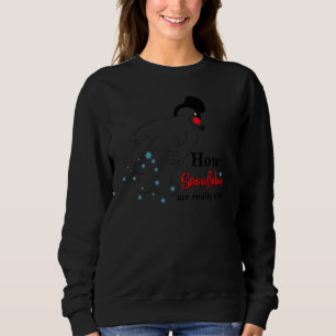 How Snowflakes Are Really Made Snowman Christmas Sweatshirt