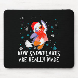 How Snowflakes Are Really Made Snowman Funny Chris Mouse Pad