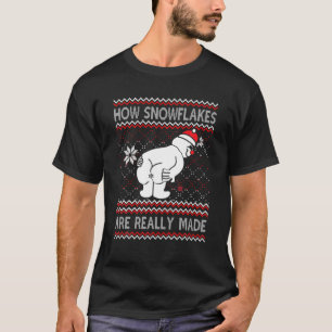 How Snowflakes Are Really Made Snowman Ugly Christ T-Shirt