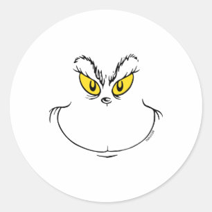 How Stole Christmas Face  Classic Round Sticker