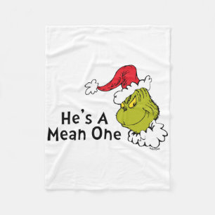 How Stole Christmas Hes A Mean One  Fleece Blanket