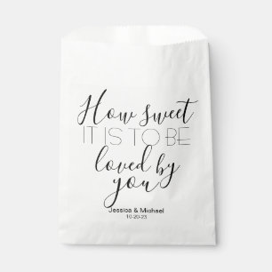 How sweet it is custom wedding candy buffet favour bag