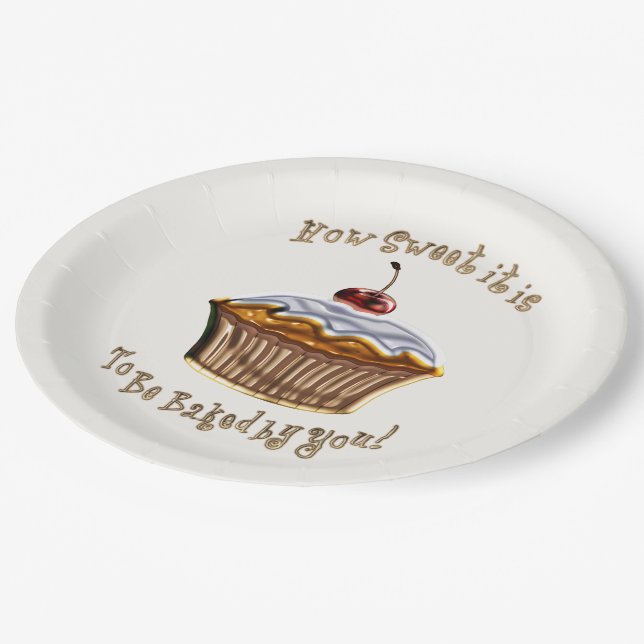 How Sweet It Is HOLIDAY TREAT DESSERT Paper Plate (Angled)