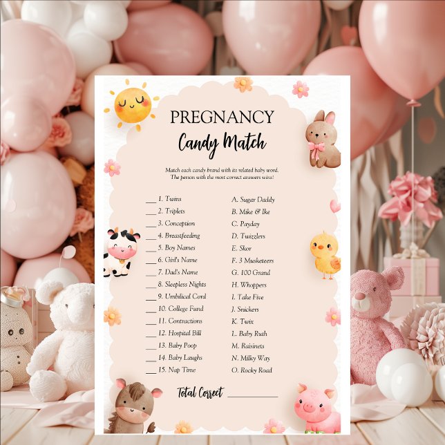 How Sweet It Is Pregnancy Candy Match Game (Creator Uploaded)