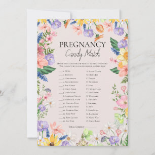 How Sweet It Is Pregnancy Candy Match Game Card