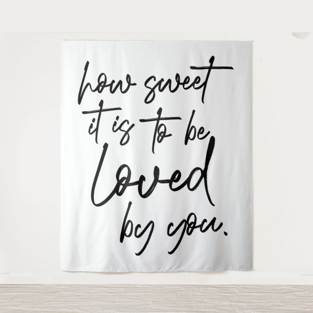 How Sweet It Is Wedding Personalised Backdrop Tapestry (Front)