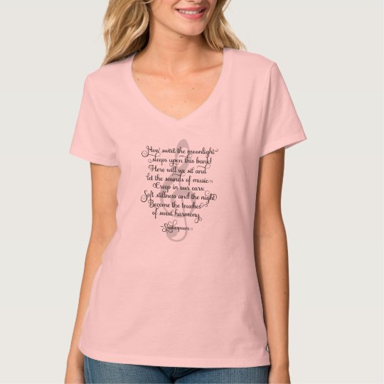 How Sweet the Moonlight, Shakespeare Music Quote T-Shirt