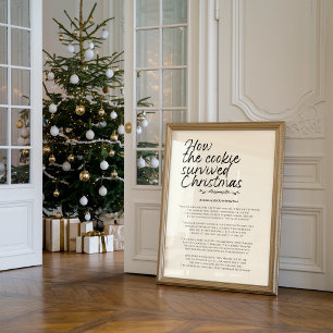 How The Cookie Survived Christmas Funny Print