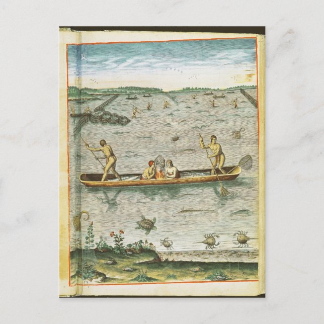 How the Indians Catch their Fish Postcard (Front)