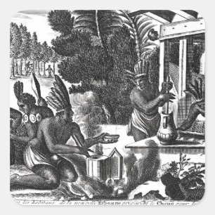 How the Natives of New Spain Square Sticker