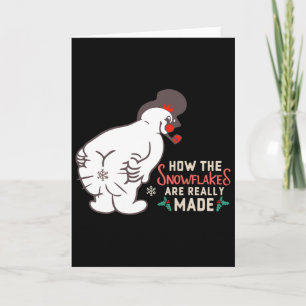 How The Snowflakes Are Really Made Christmas Pajam Card