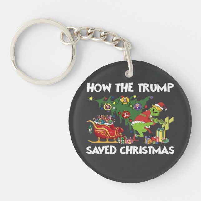 How The Trump Saved Christmas Key Ring (Front)
