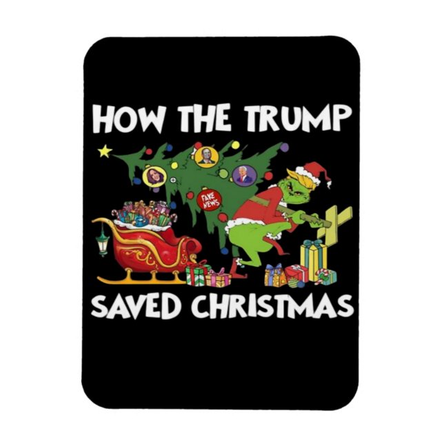 How The Trump Saved Christmas Magnet (Vertical)