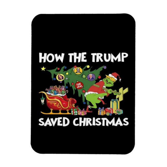 How The Trump Saved Christmas Magnet (Vertical)