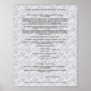 How the universe was born and will die poster