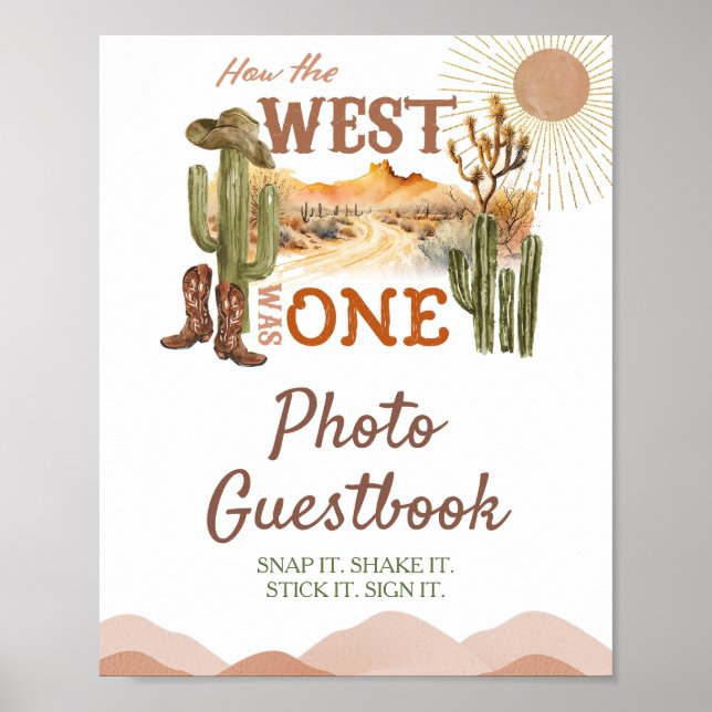 How The West Was One Cowboy Photo Guestbook (Front)