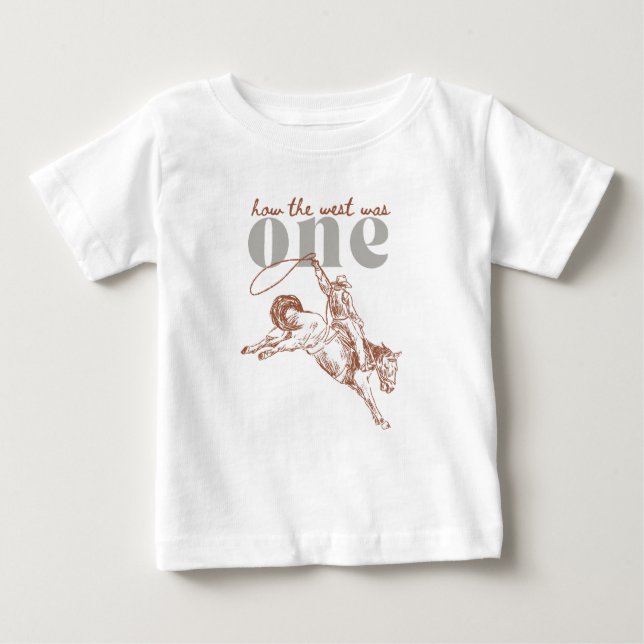 How the West was ONE First Birthday Shirt (Front)