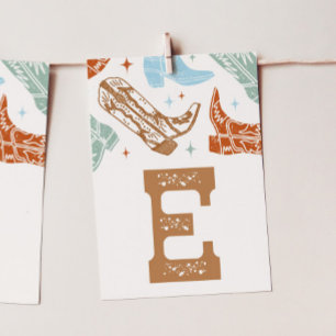 How the West Was One High Chair Banner Card - "E"