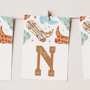 How the West Was One High Chair Banner Card - "N"