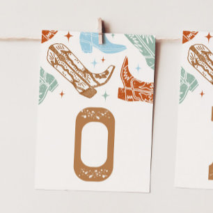 How the West Was One High Chair Banner Card - "O"