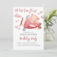 How time flies pink teddy bear tiny pilot