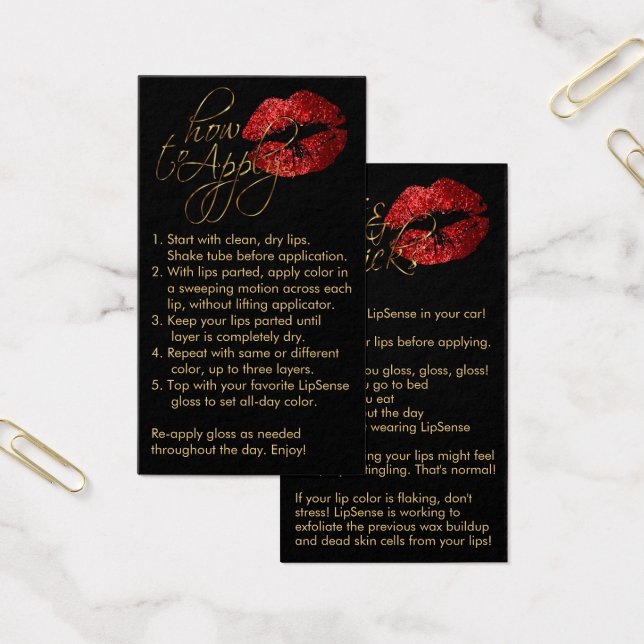 How to Apply - Red Lips on Black (Office)