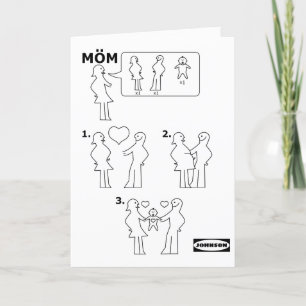 How to Assemble a Mum Instruction Sheet Parody Holiday Card