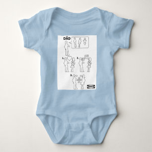 How to Assemble an Adoptive Dad Instruction Sheet Baby Bodysuit