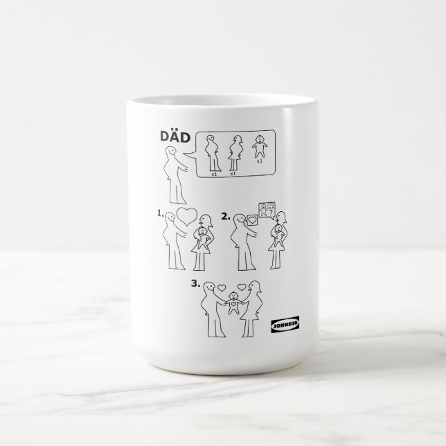 How to Assemble an Adoptive Dad Instruction Sheet Coffee Mug (Center)