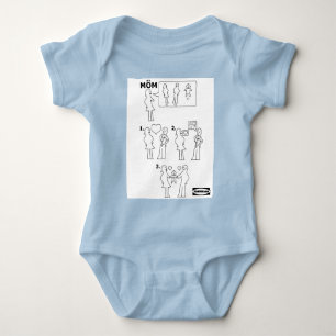 How to Assemble an Adoptive Mum Instruction Parody Baby Bodysuit