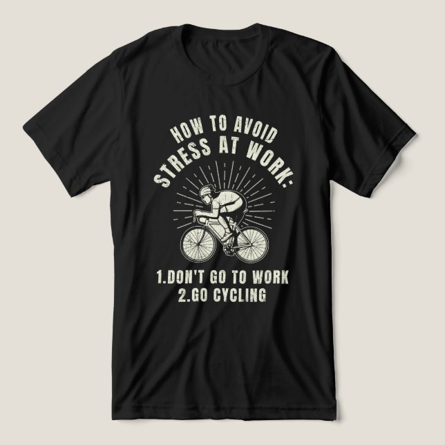 How to avoid stress at work Cycling Tri-Blend Shirt (Design Front)