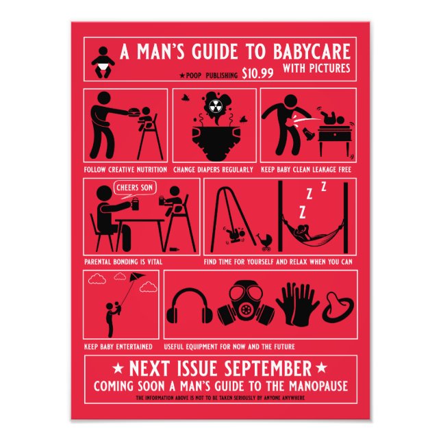 How To Be A Dad Guide Photo Print (Front)