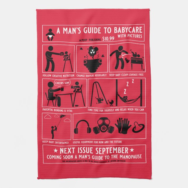 How To Be A Dad Guide Tea Towel (Vertical)