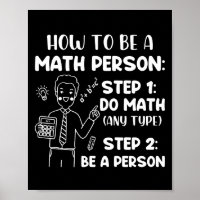 How To Be A Math Person, Funny Mathematics Gift