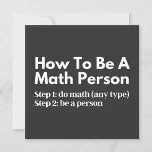 How To Be A Math Person Invitation