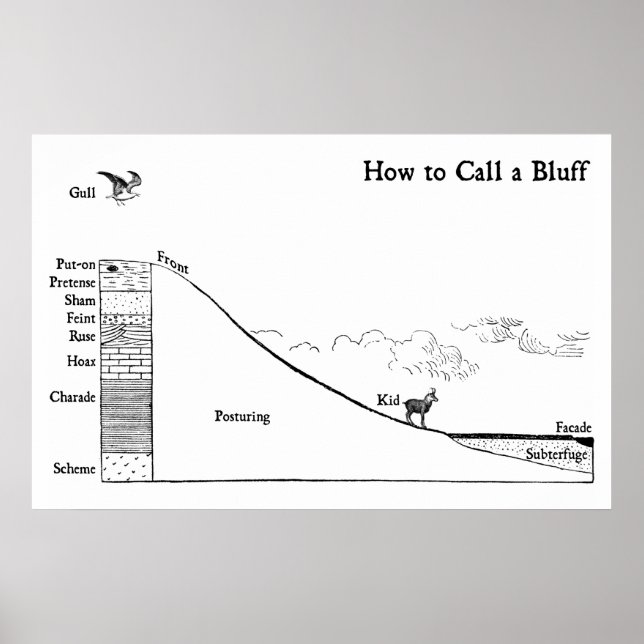 How to Call a Bluff Poster (Front)