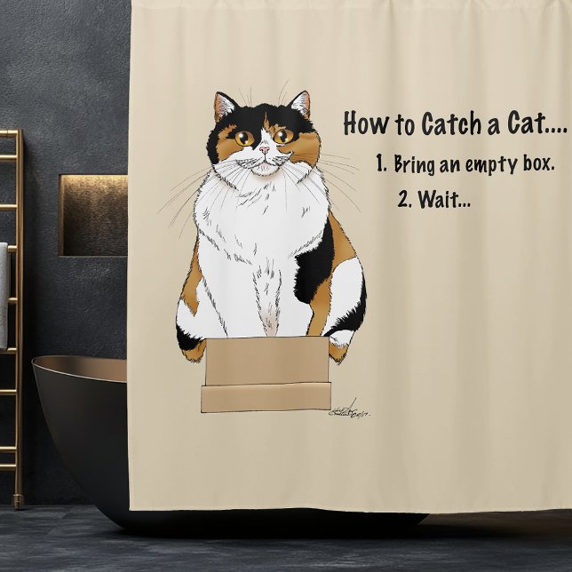 How to Catch a Cat Shower Curtain (Creator Uploaded)