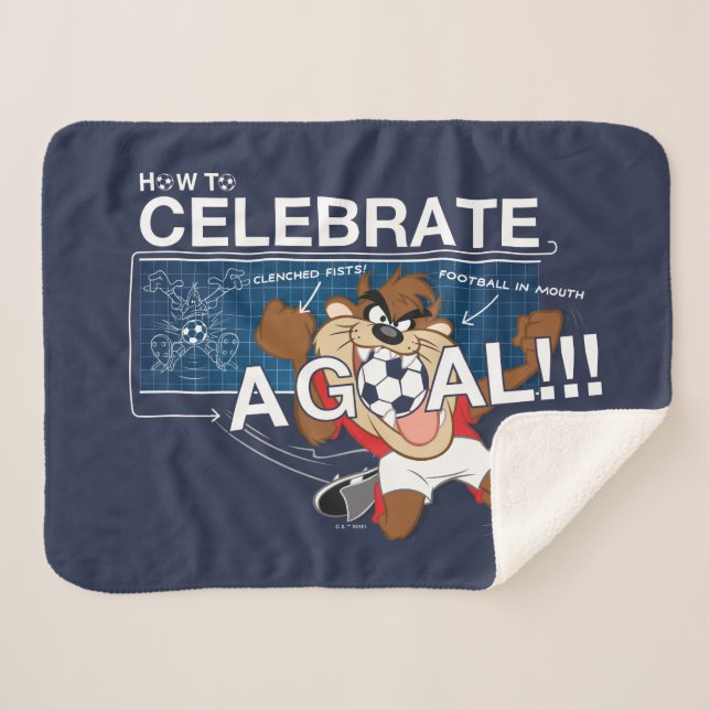 How to Celebrate a Goal With TAZ™ Sherpa Blanket (Front (Horizontal))