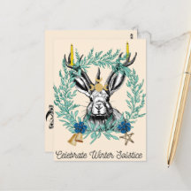 How to Celebrate Winter Solstice Postcard
