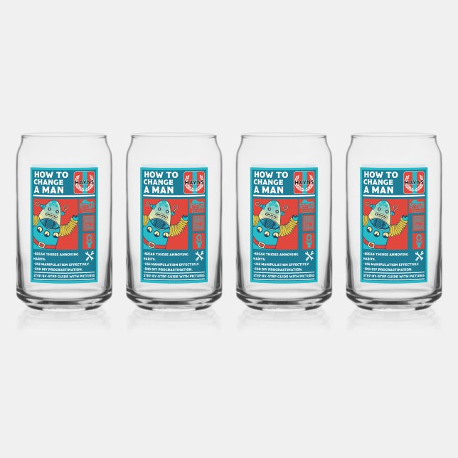 How To Change A Man Can Glass (Front)