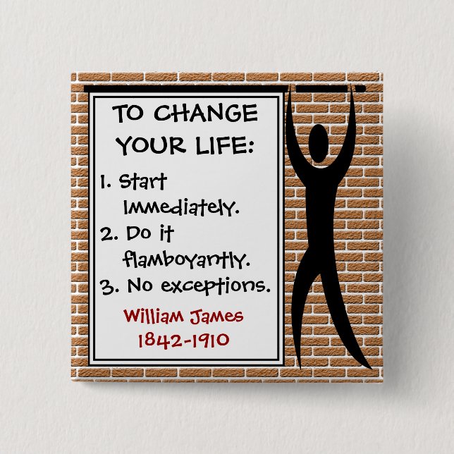 How to Change Your Life 15 Cm Square Badge (Front)