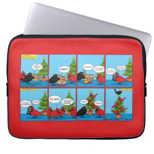How to Decorate a Christmas Tree Comic Laptop Sleeve
