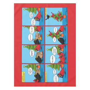 How to Decorate a Christmas Tree Comic Tablecloth